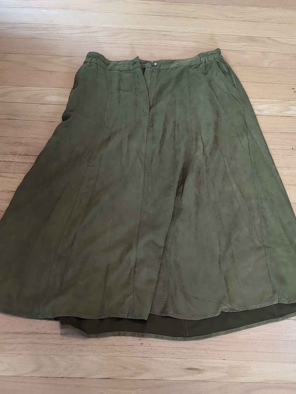 Suede Olive Skirt